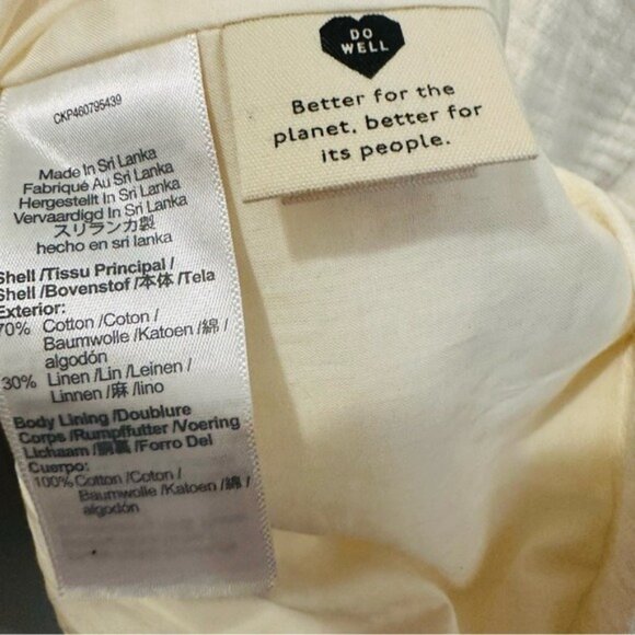 Madewell Cotton-Linen Relaxed Larsen Blazer in a cream color Size Large NWOT - Picture 11 of 15